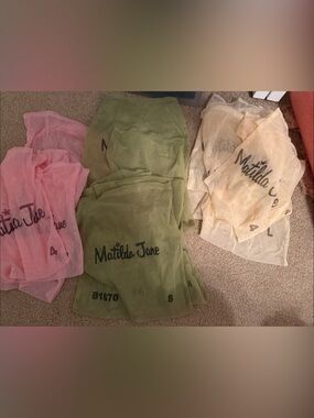 Matilda Jane Pink, Green & Yellow Mesh Bags 15 total